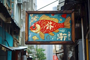 街头艺术风格的招牌