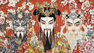 京剧人物红梅图