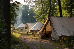 森林中的露营地