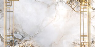 奢华大理石与金色几何框架