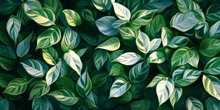 绿色叶子的抽象图案
