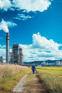 工业与自然的并置