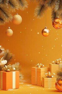 金色圣诞氛围