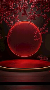 红色舞台 梅花盛开