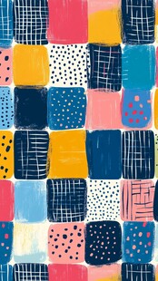 多彩方块图案