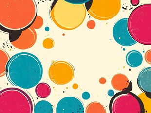 彩色圆圈抽象艺术