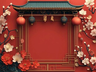 春节喜庆红色背景