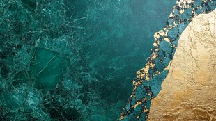 翠绿金箔大理石纹理