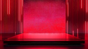 红色舞台灯光效果
