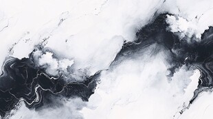 抽象黑白墨迹画