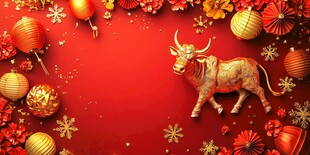 庆祝牛年 红红火火过新年