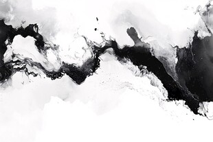 抽象黑白墨迹画