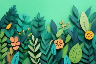 生机勃勃的纸质植物艺术