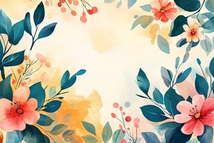 水彩花卉背景