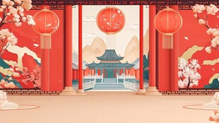 中国风古典建筑场景