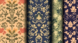 复古花卉图案设计