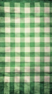绿色和白色格子桌布