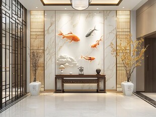 现代中国风客厅设计