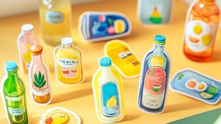 多彩饮品纸贴