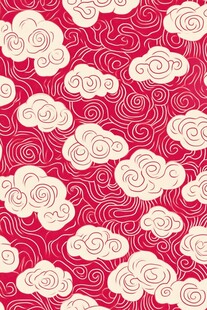 红色云纹背景