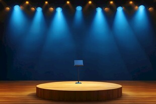 舞台上的音乐架