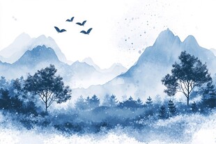 山水画中的自然风景