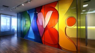 现代艺术玻璃墙