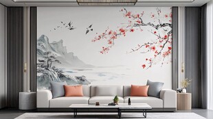 新中式风格客厅壁画