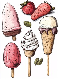 甜蜜夏日的冰淇淋盛宴