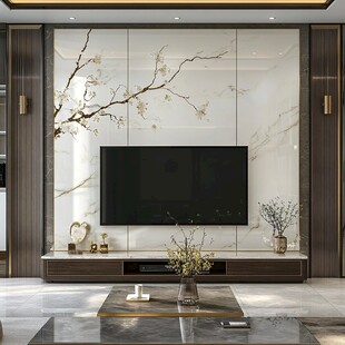 现代简约风格客厅电视背景墙设计