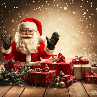 圣诞老人与圣诞礼物