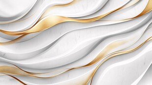 抽象艺术金色线条白色背景