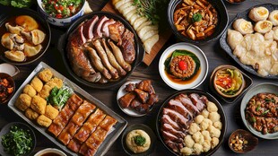 美味中国菜肴的盛宴