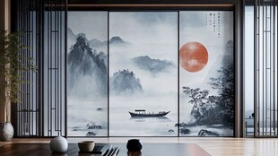 山水画中的宁静与和谐