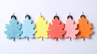 彩色枫叶形状创意钥匙扣