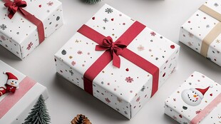 精美圣诞礼物包装展示