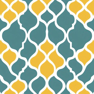 蓝黄几何图案无缝背景