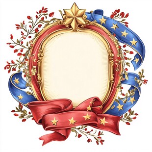 华丽装饰性复古边框插画