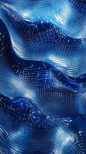 蓝色动感线条波浪纹理图