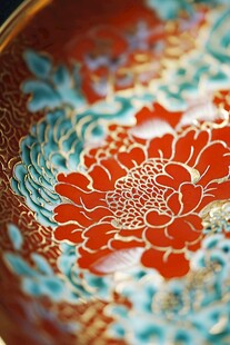 精美中式花卉纹瓷器碗