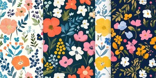 多彩花卉图案设计集合