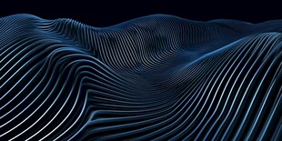 蓝色线条构成的动感波浪