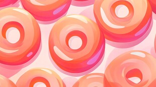 缤纷甜甜圈图案背景