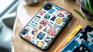 可爱卡通图案手机壳展示