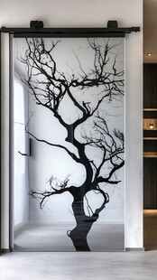 简约枯树图案移门设计