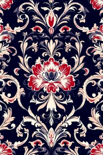 复古花卉图案精美壁纸