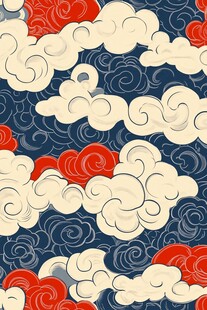 中式云纹图案设计素材