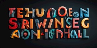 立体多彩字母展示效果