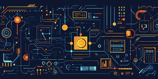 科技感电路设计背景图