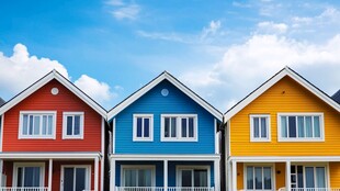 色彩缤纷的连排小别墅